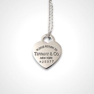Tiffany & Co. Vintage 925 Sterling Silver Return to Tiffany Heart Tag Necklace